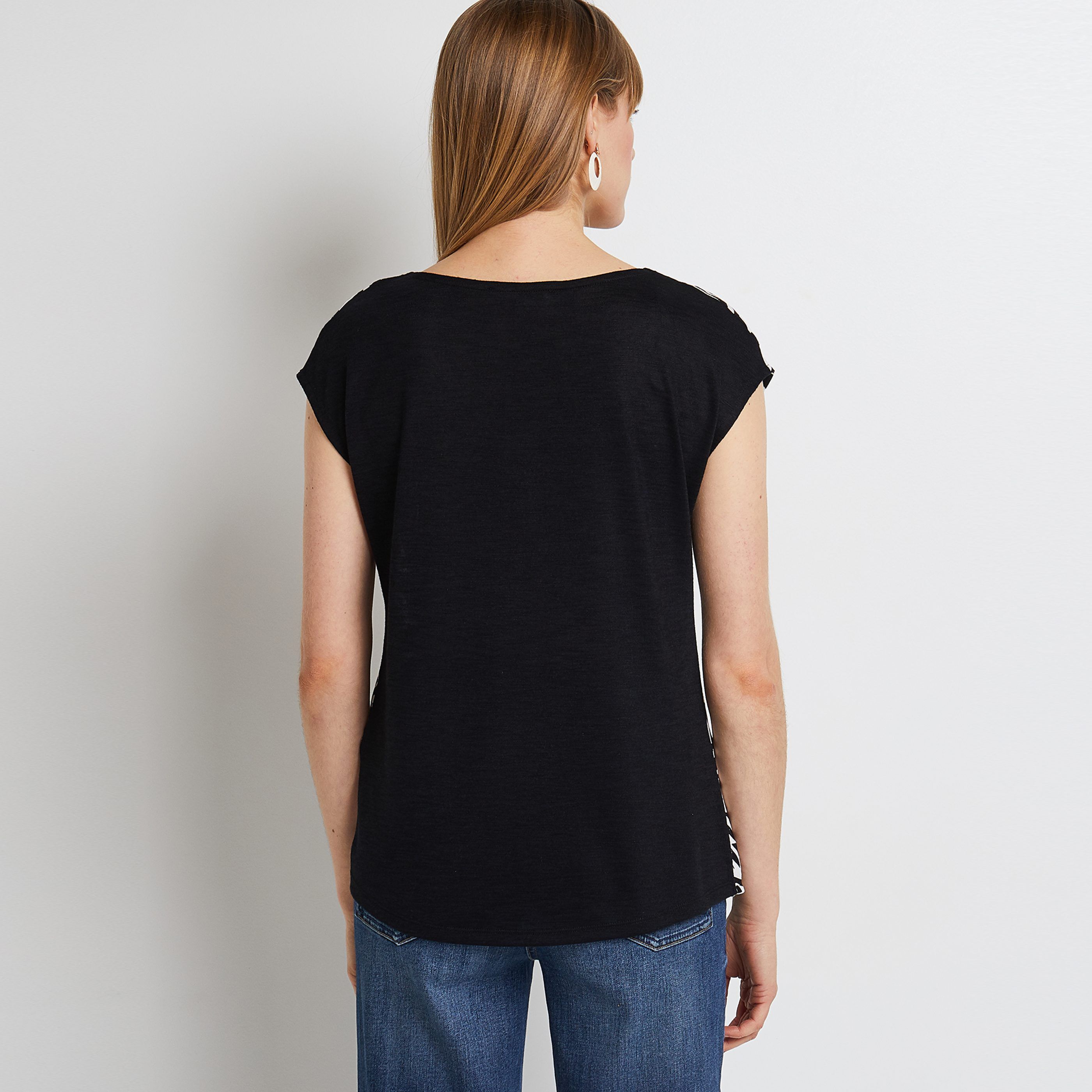 Tshirt imprimé femme - NOIR