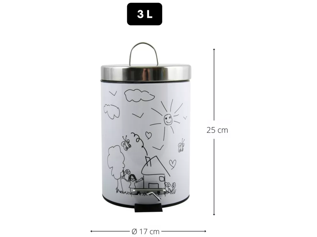 Poubelle 3l jardin d'enfant