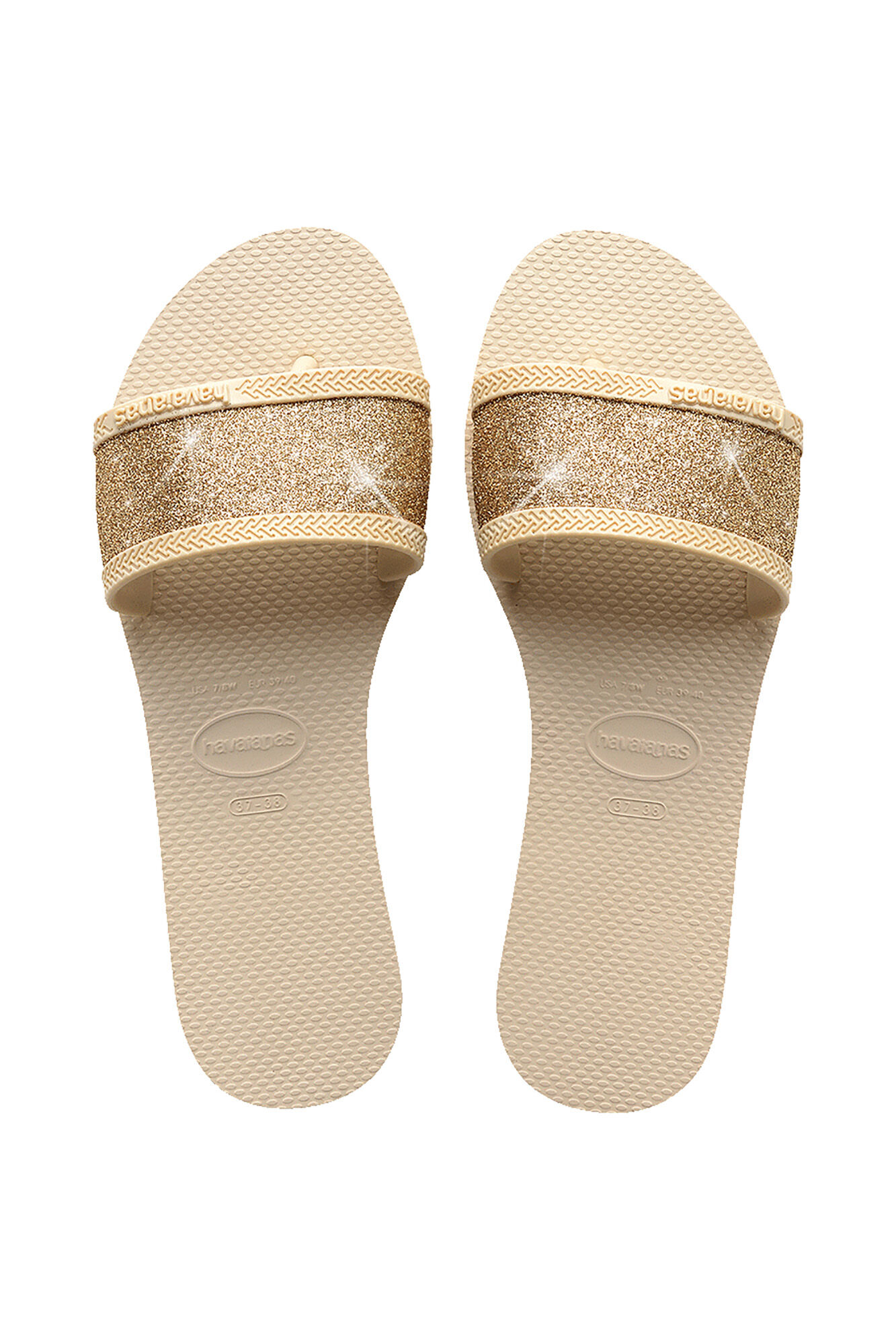 Chanclas Havaianas You Angra Glitter - Beige
