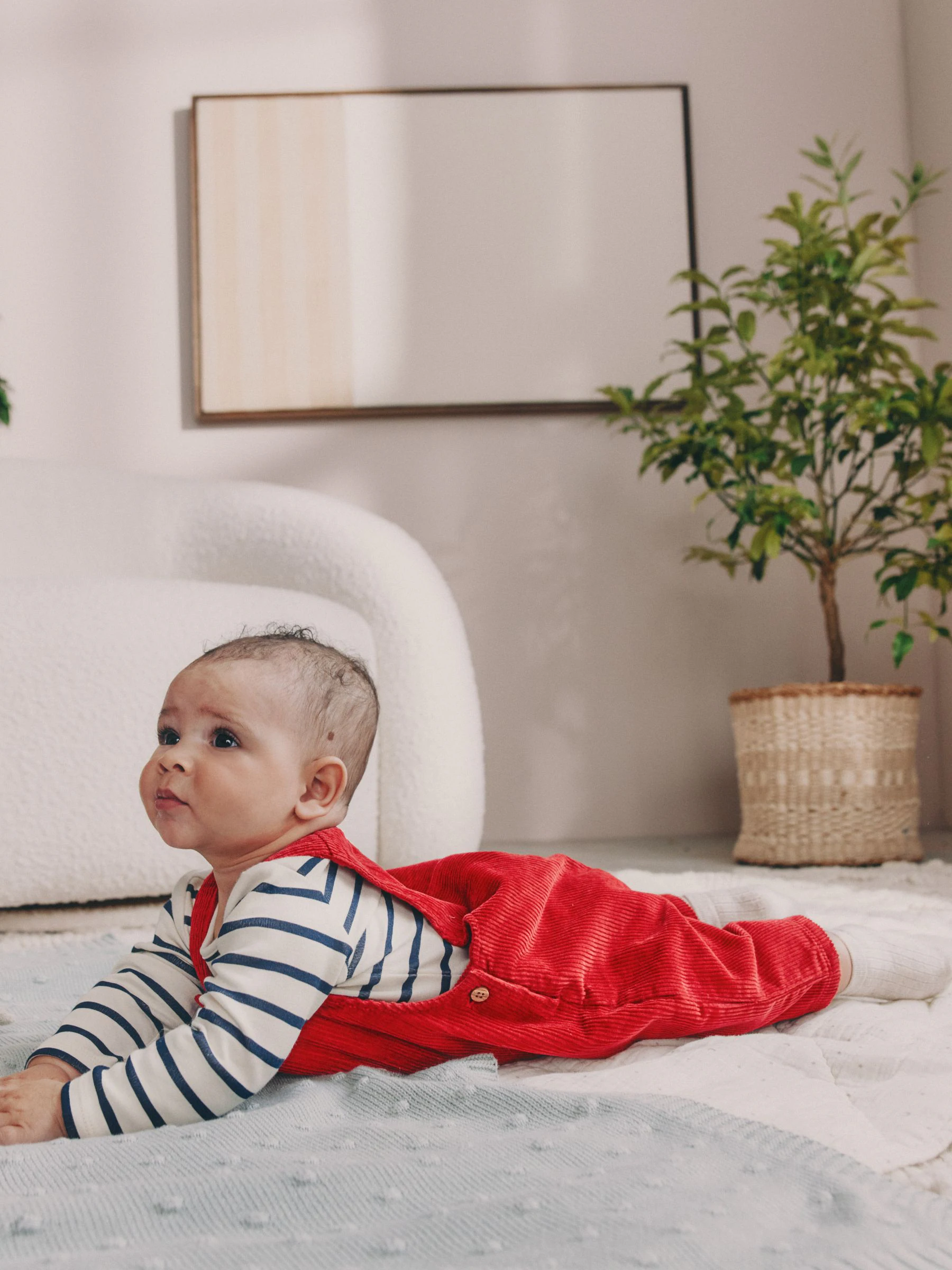 Rood - Babyset van tuinbroek en rompertje (0mnd-2jr)