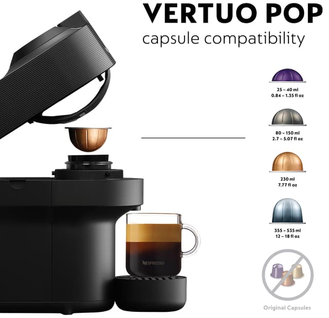 Nespresso Vertuo POP kapselmaskine fra DeLonghi værdipakke ENV90.B