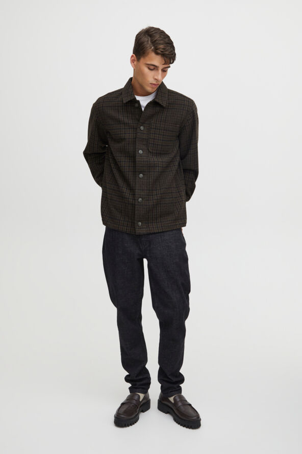 Casual Friday CFJILLIAN checked jacket Dark grey melange