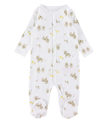 Name It Schlafanzug - Noos - NbnNightsuit - Bright White/Farm An