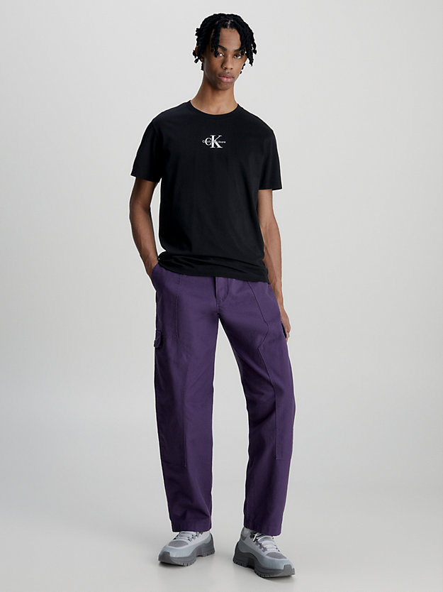 Camiseta de algodão com monograma