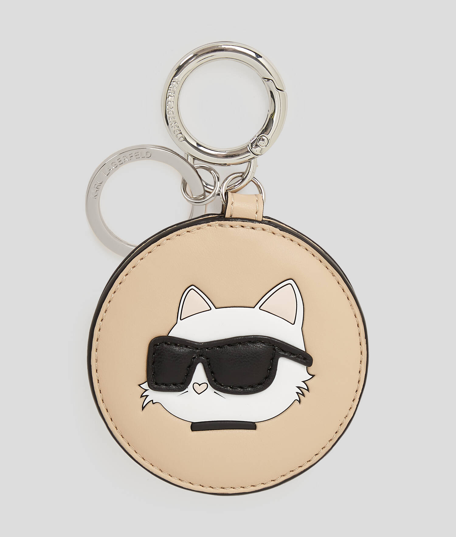 PORTE-CLÉS AVEC MIROIR IKON - Trench Beige