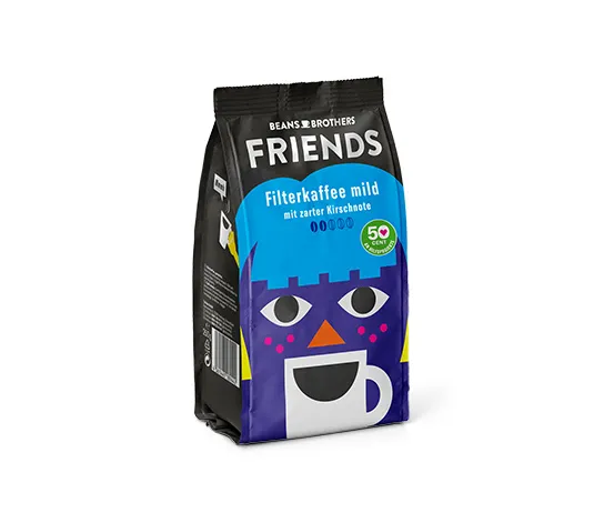 BEANS BROTHERS FRIENDS Filterkaffee Mild - 250 g Gemahlen