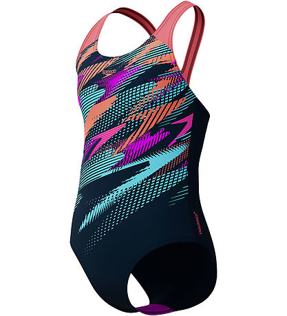 Speedo Badeanzug - Digi Placement Splashback - Schwarz m. Print