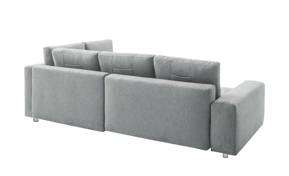 Ecksofa Arissa de Luxe Hellgrau rechts Webstoff