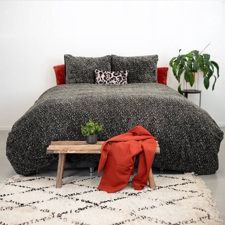 Dekbedovertrek Teddy Tiger - Antraciet - 140 x 200/220