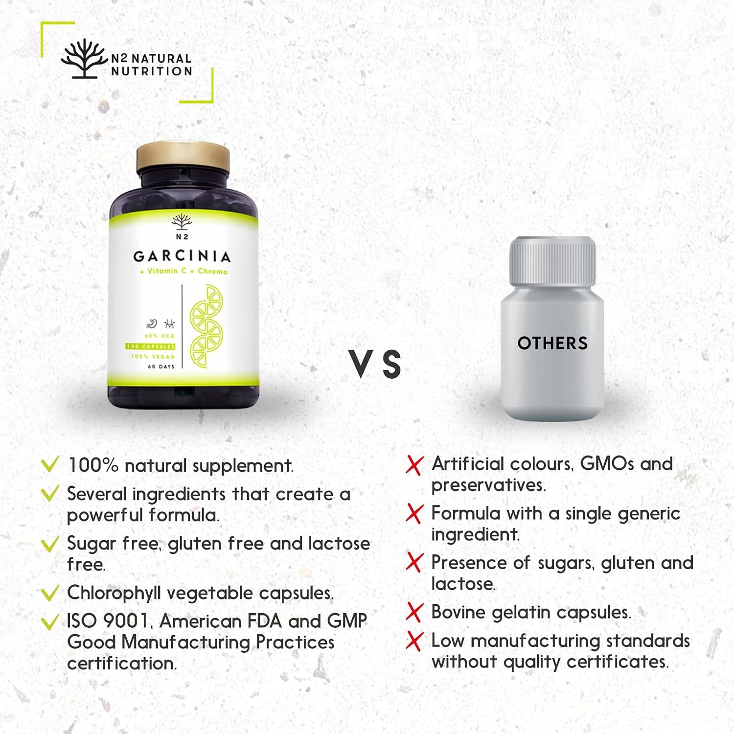 N2 Natural Nutrition Garcinia Cambogia + Vitamin C+ Chromo