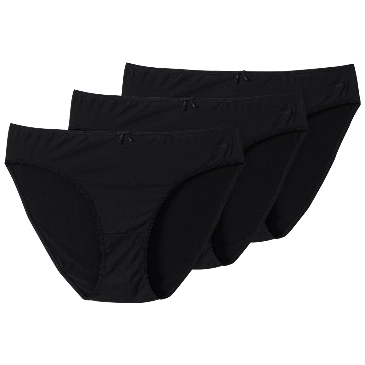 Gina Benotti 3 Damen Slips im Basic-Look schwarz