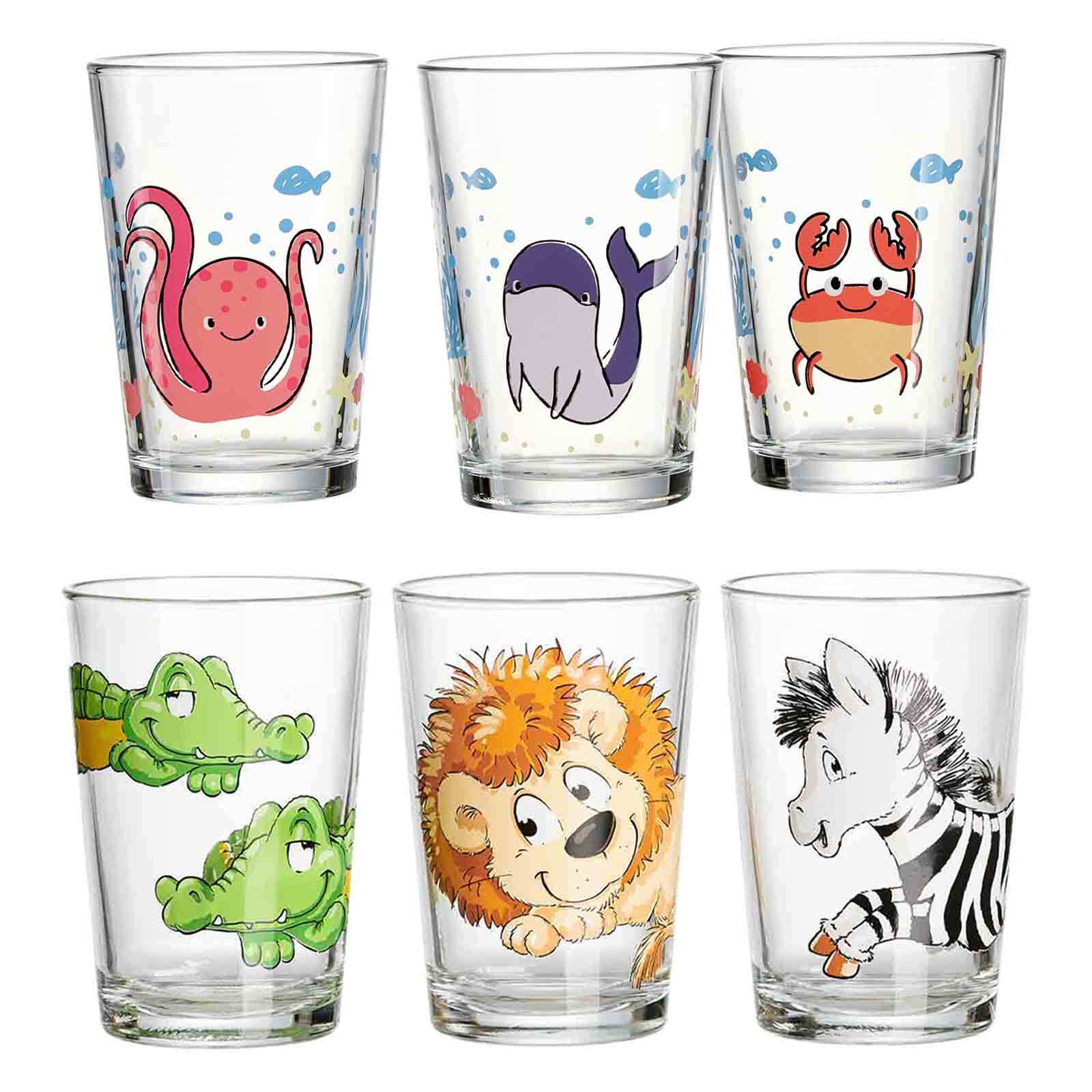 Ritzenhoff & Breker Kindergläser Meeres- und Zootiere 205 ml 6er Set