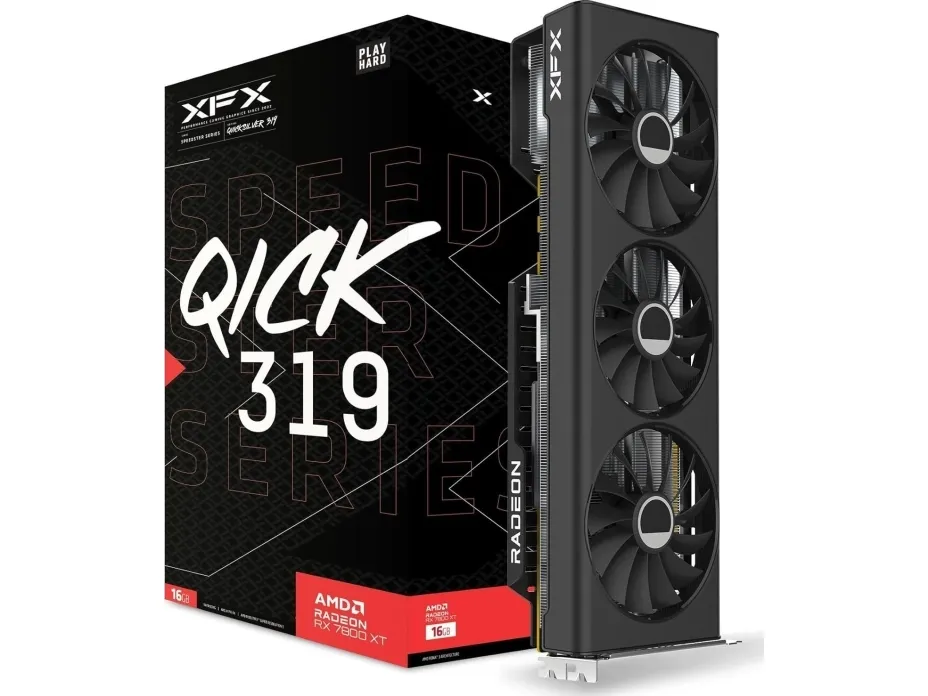 XFX Speedster QICK319 Radeon RX 7800 XT - Core Edition - grafikkort - Radeon RX 7800 XT - 16 GB GDDR6 - PCIe 4.0 - HDMI, 3 x DisplayPort