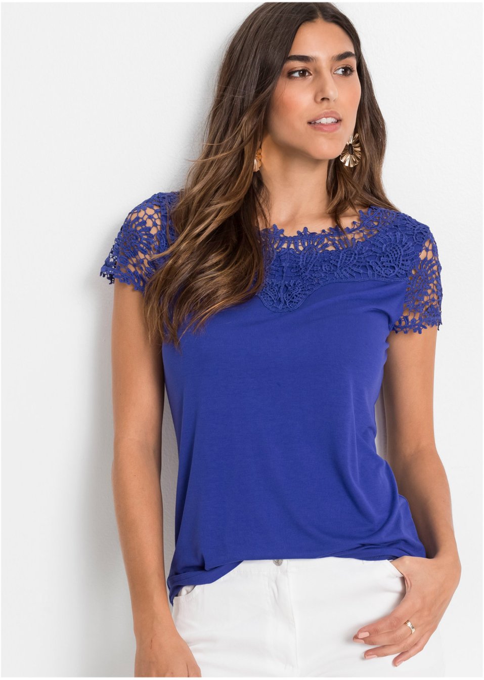 T-shirt à dentelle