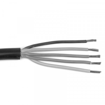 HANDSON Aansluitsnoer Neopreen 5 x 2,5 mm² 2,5 Meter Zwart