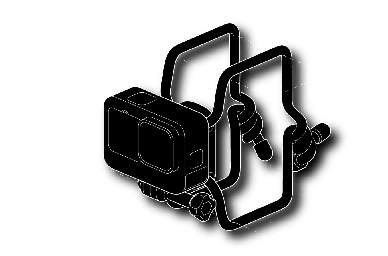 Flexible Griffhalterung (mit Gear Ties)(Hält, wo sonst nichts hält)
