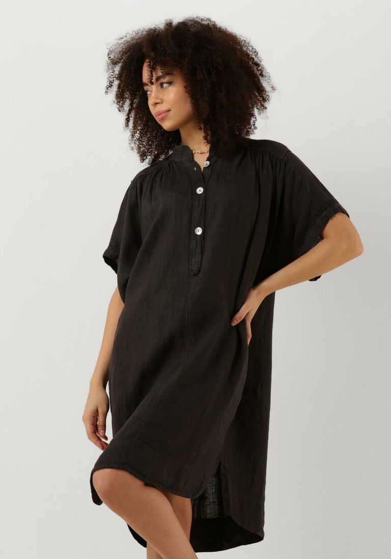 BY-BAR zwarte by-bar mini jurk amber linen dress