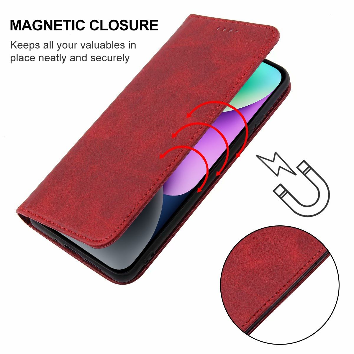Hülle für Apple iPhone 15 Plus Schutz Handy Case Cover Klapp Tasche Wallet Etuis