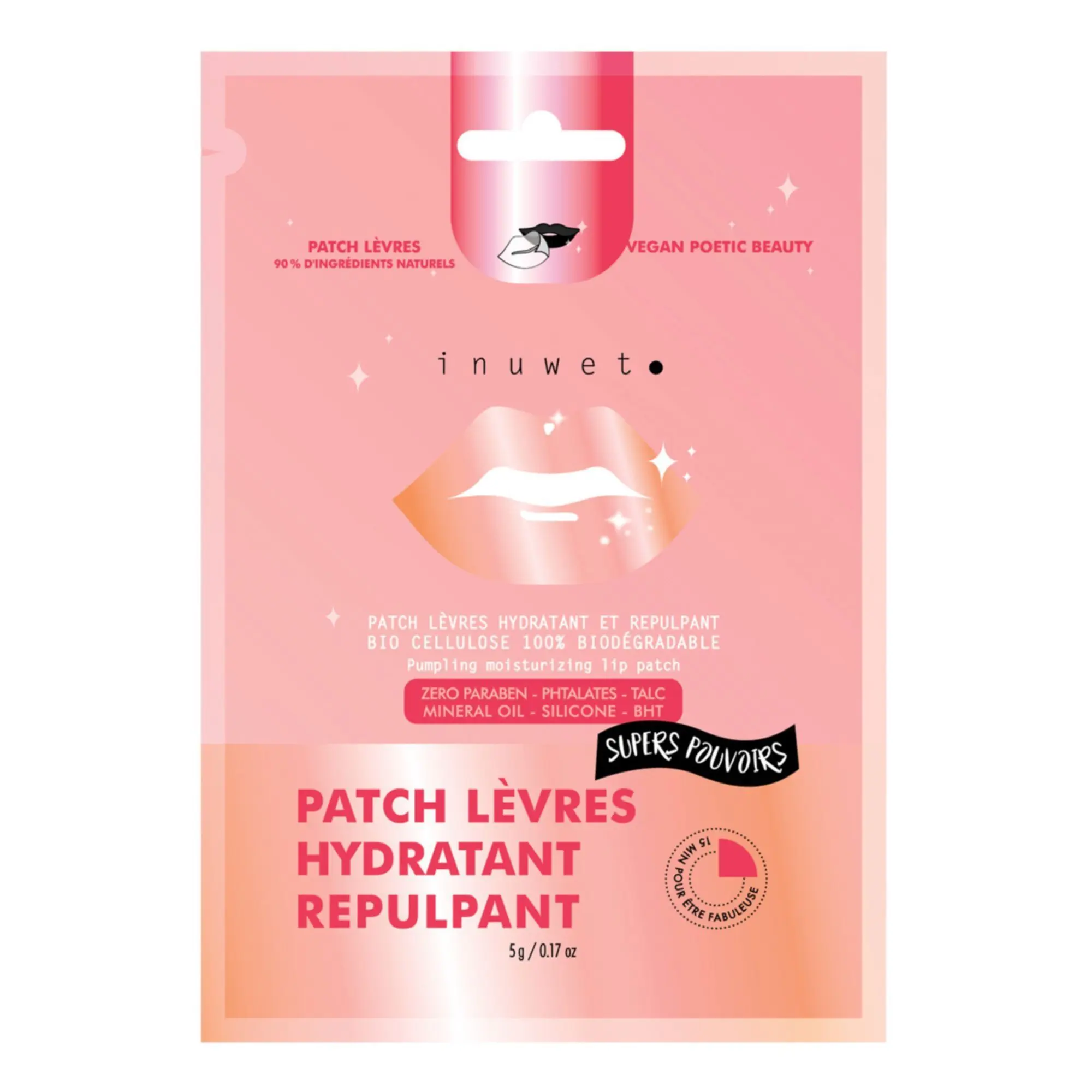 Inuwet - MASQUE LEVRES Masque Lèvres Hydratant- Masque monodose