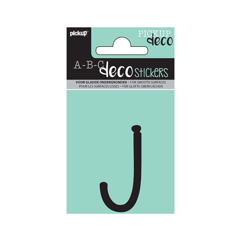 BOKSTAVER PICKUP J ABC DECO MILA 60 MM J SVART
