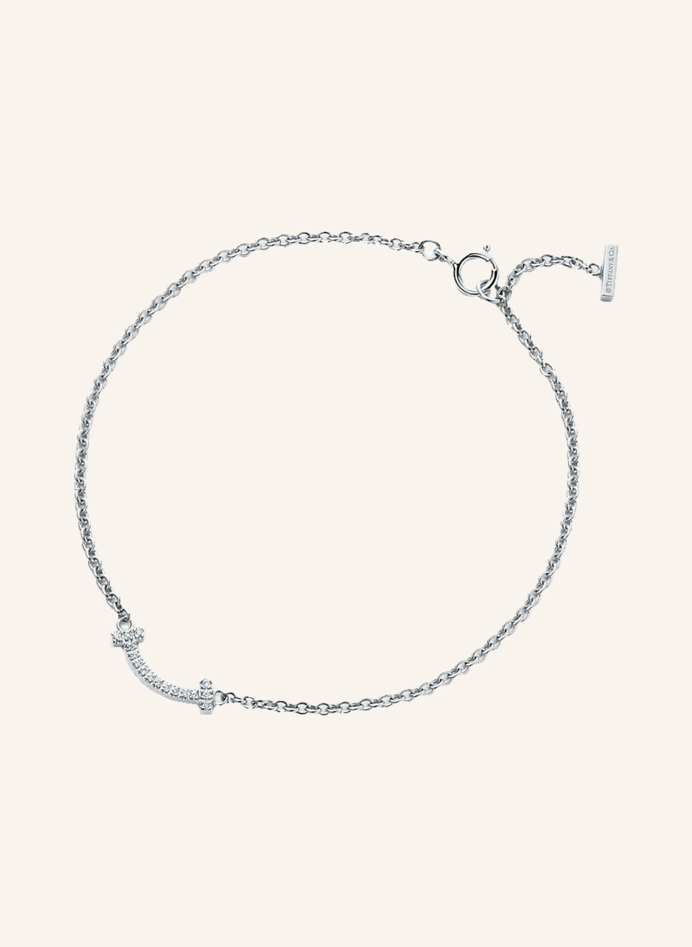 TIFFANY & Co. Tiffany T Smile ARMBAND aus 18 Karat Weißgold