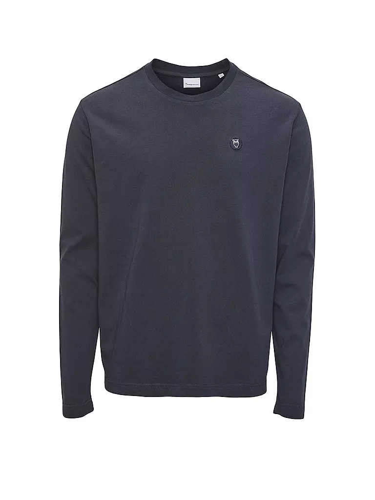 KNOWLEDGE COTTON APPAREL Langarmshirt blau