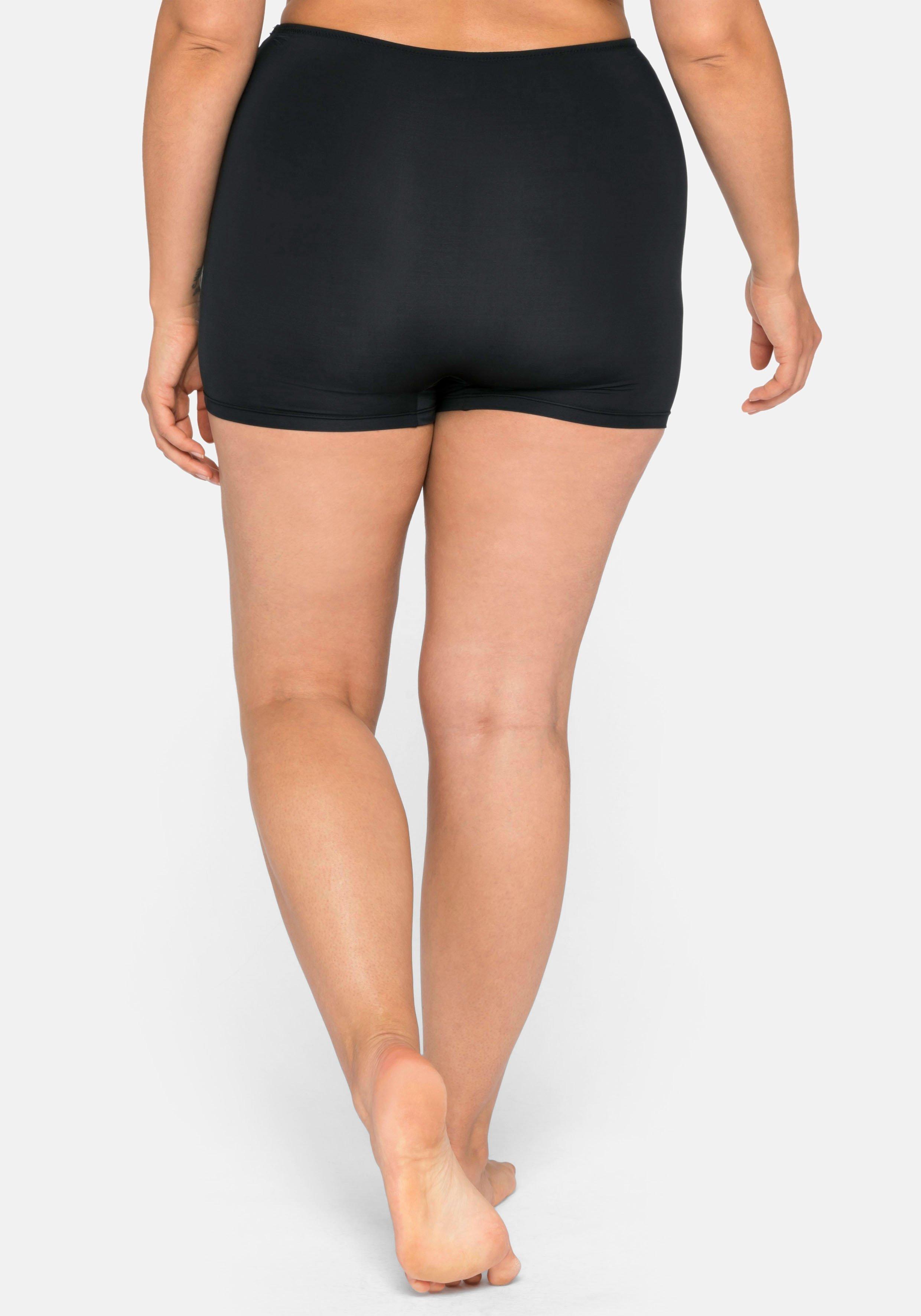 Panty im High-Waist-Schnitt, mit kurzem Bein