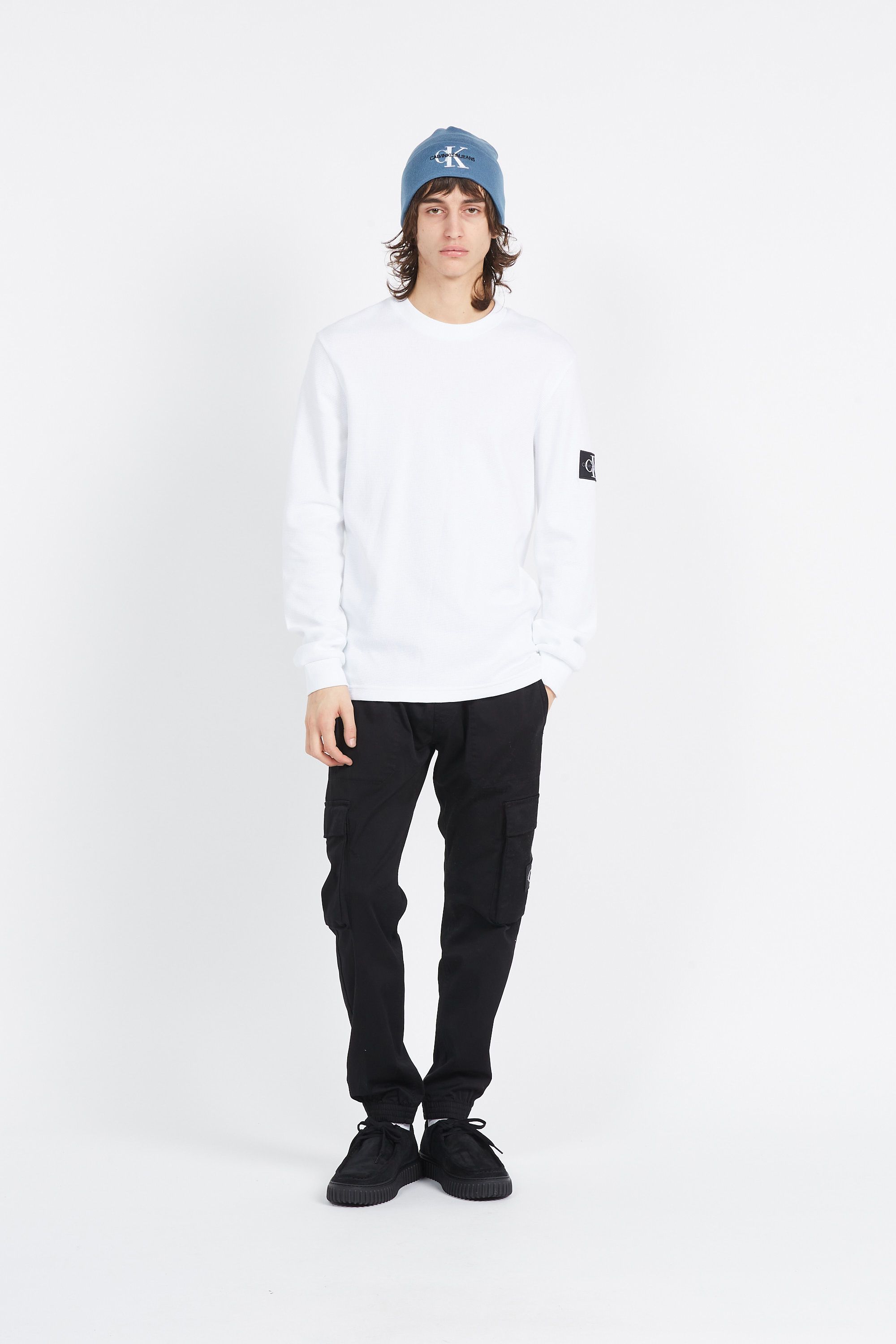 CALVIN KLEIN JEANS T-shirt  WAFFLE LS ACF  Blanc
