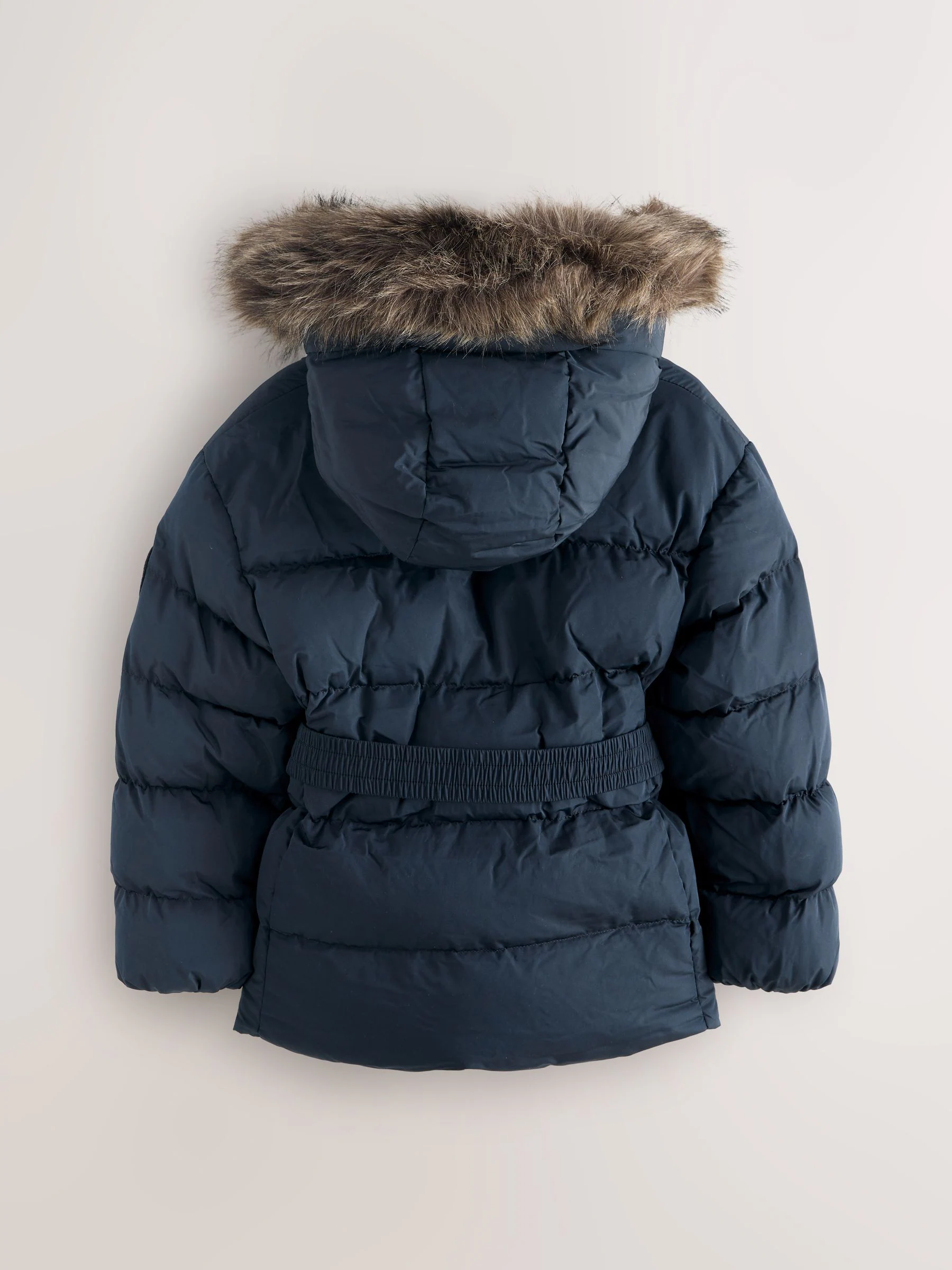 Marineblauw - Superdry Belted Puffer Coat