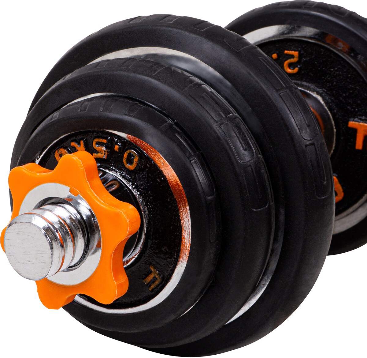 Miweba Sports FED 4in1-Hantelset, Kurzhanteln, Langhantel, Hantelscheiben Stahl, 20/30 kg, Koffer (ohne Kugelhantel-Griffen, 20 Kg schwarz)