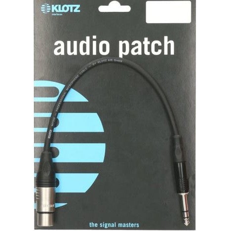 Klotz M1FS1K0030 microfoonkabel 3p XLR female - 6.35 mm 3p jack 0.3 m