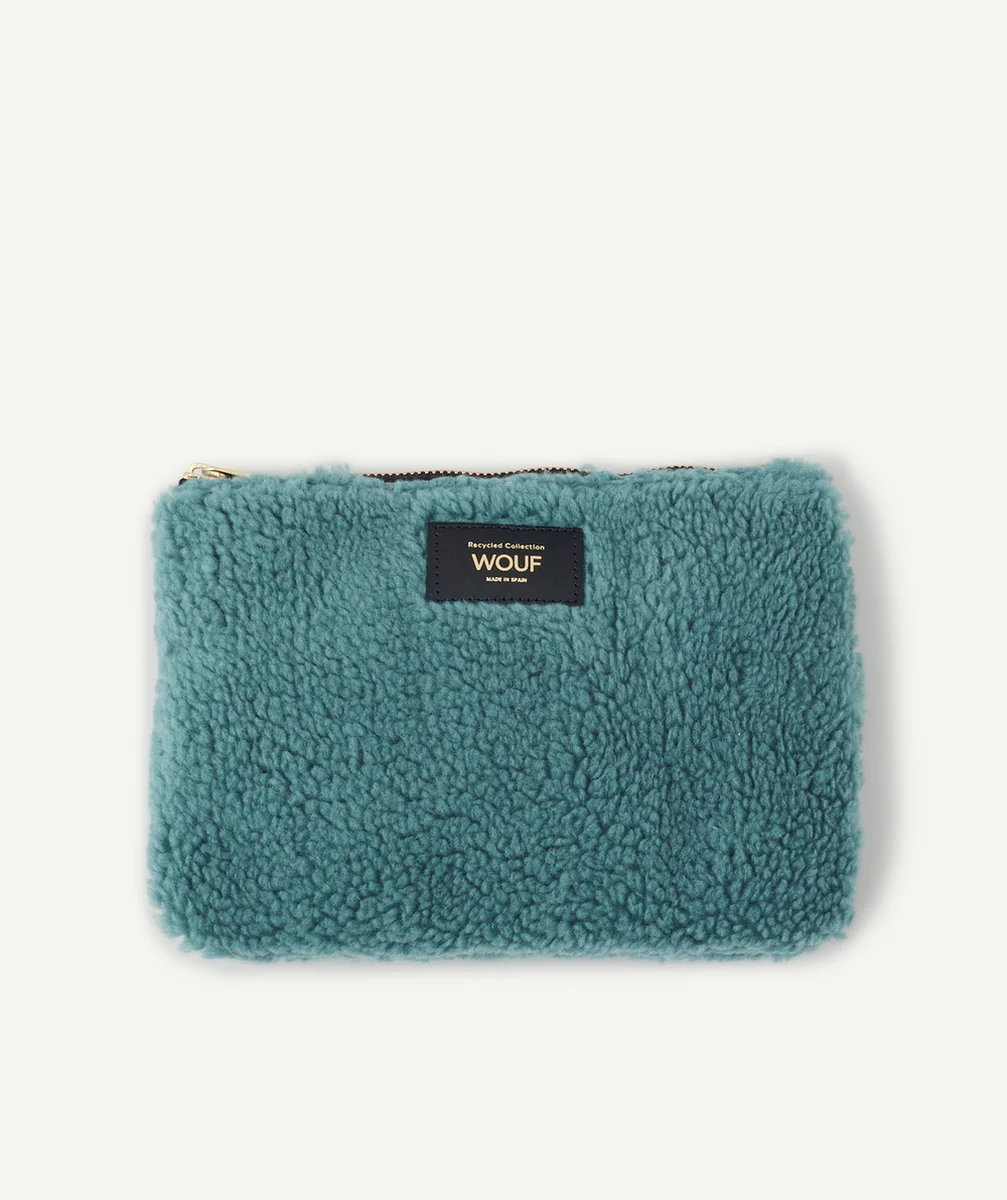 WOUFPETITE TROUSSE EN FIBRES RECYCLÉES TEDDY VERT