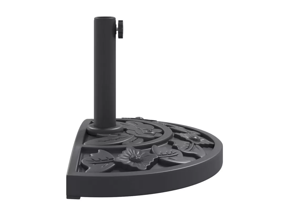 Base de parasol pour mats ?38 / 48 mm 9 kg demi-rond