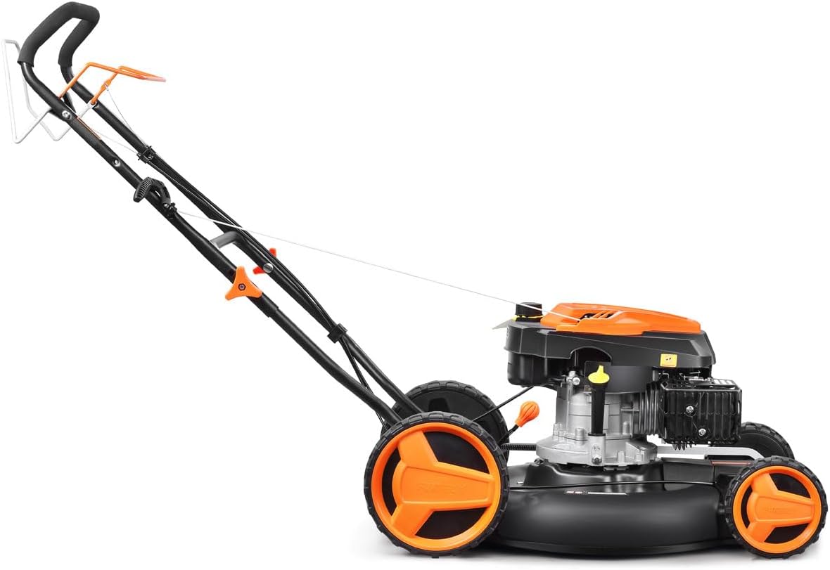 FUXTEC Benzin Rasenmäher FX-RM51SA96 Profi Mulchmäher mit 51 cm und Selbstantrieb leistungsstarker 196 cc Motor Motormäher Mulchen