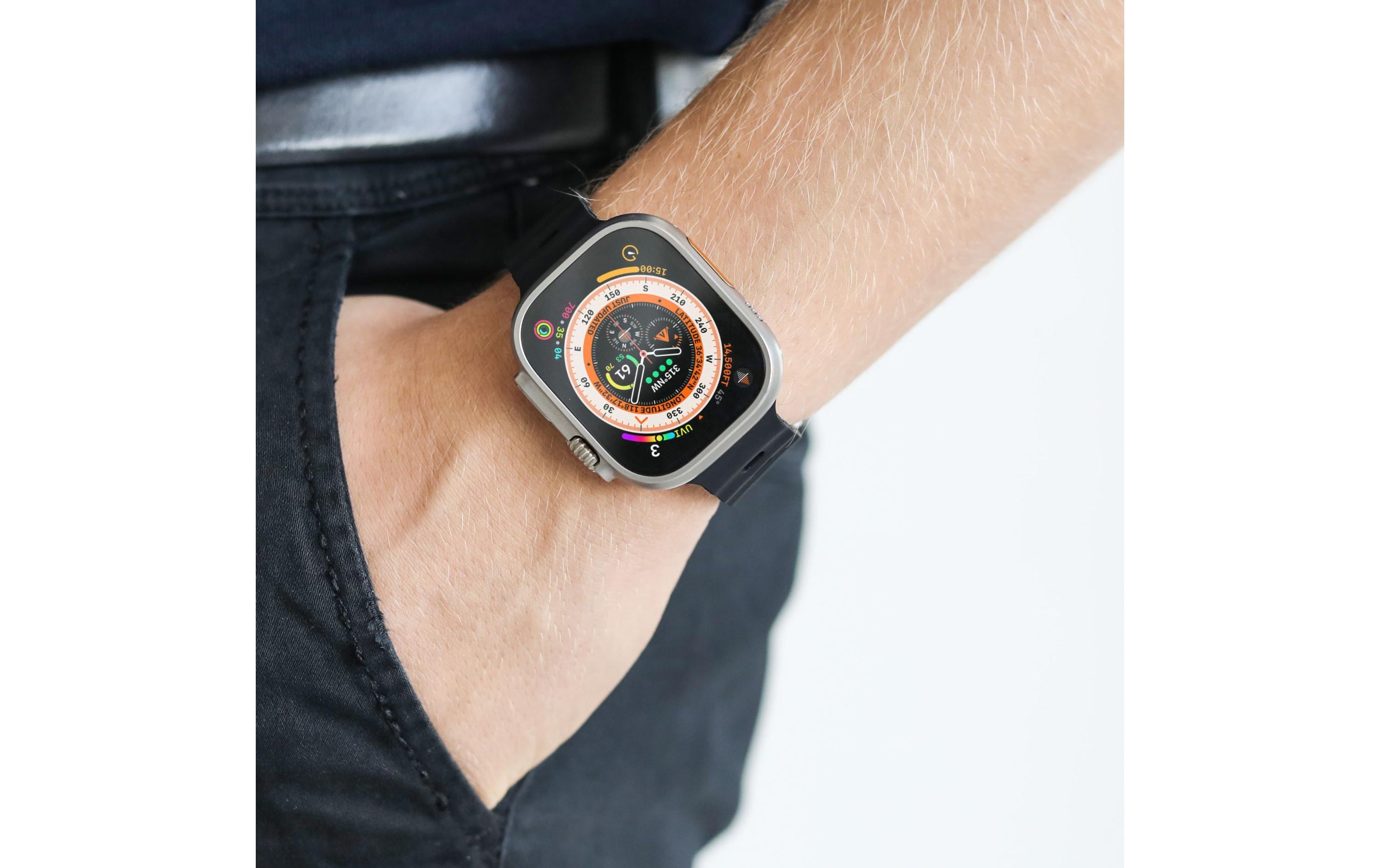 Wave Band 2 Apple Watch 42/44/45/49 mm BlackArmband für Apple Watch 42/44/45/49 mm
