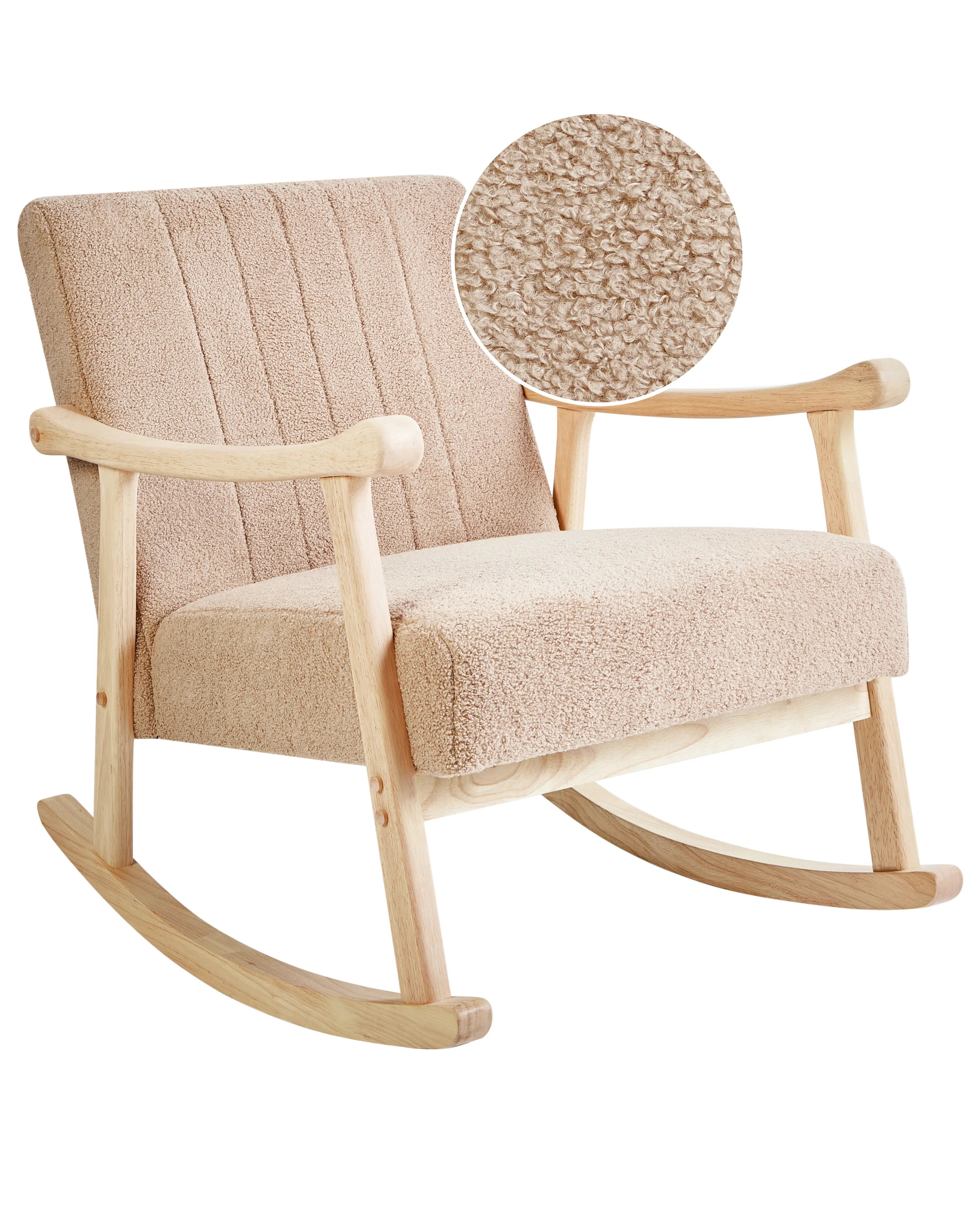 Schommelstoel LEKNES Bouclé Beige
