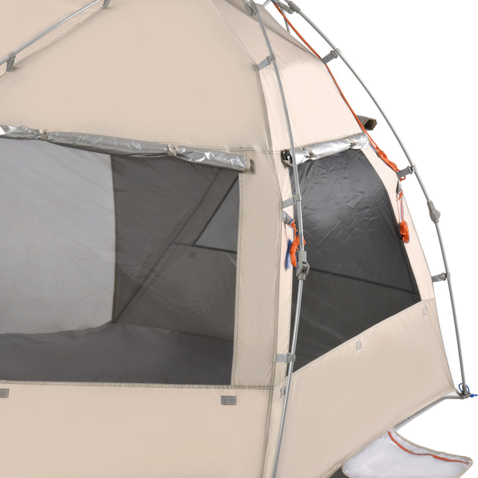 TERRA NATION Strandmuschel Kau Kohu rPET Automatik Sekunden Zelt UPF50+ Recycelt Farbe: sand
