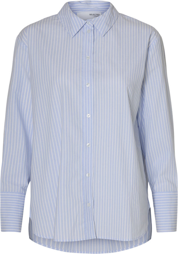 Selected Femme SLFELISA LS SHIRT Cashmere blue/bright white