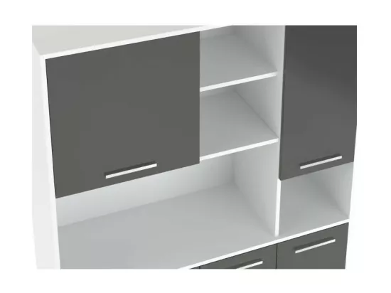 ECO Buffet de cuisine L 120 cm - Gris mat