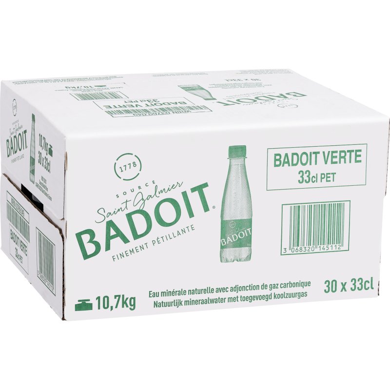 Eau gazeuse Badoit 33 cl - 30 bouteilles