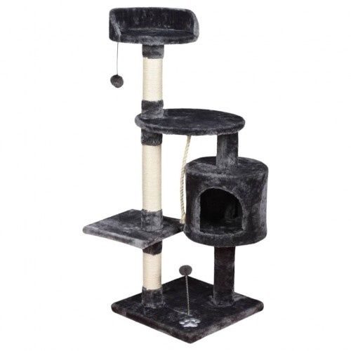 Arranhador multifuncional para gatos, cinza