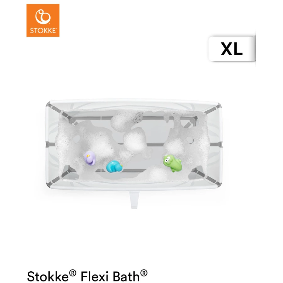 STOKKE® Badewanne Flexi Bath XL™ extra groß weiß mit hitzeempfindlichem Stöpsel ab der Geburt