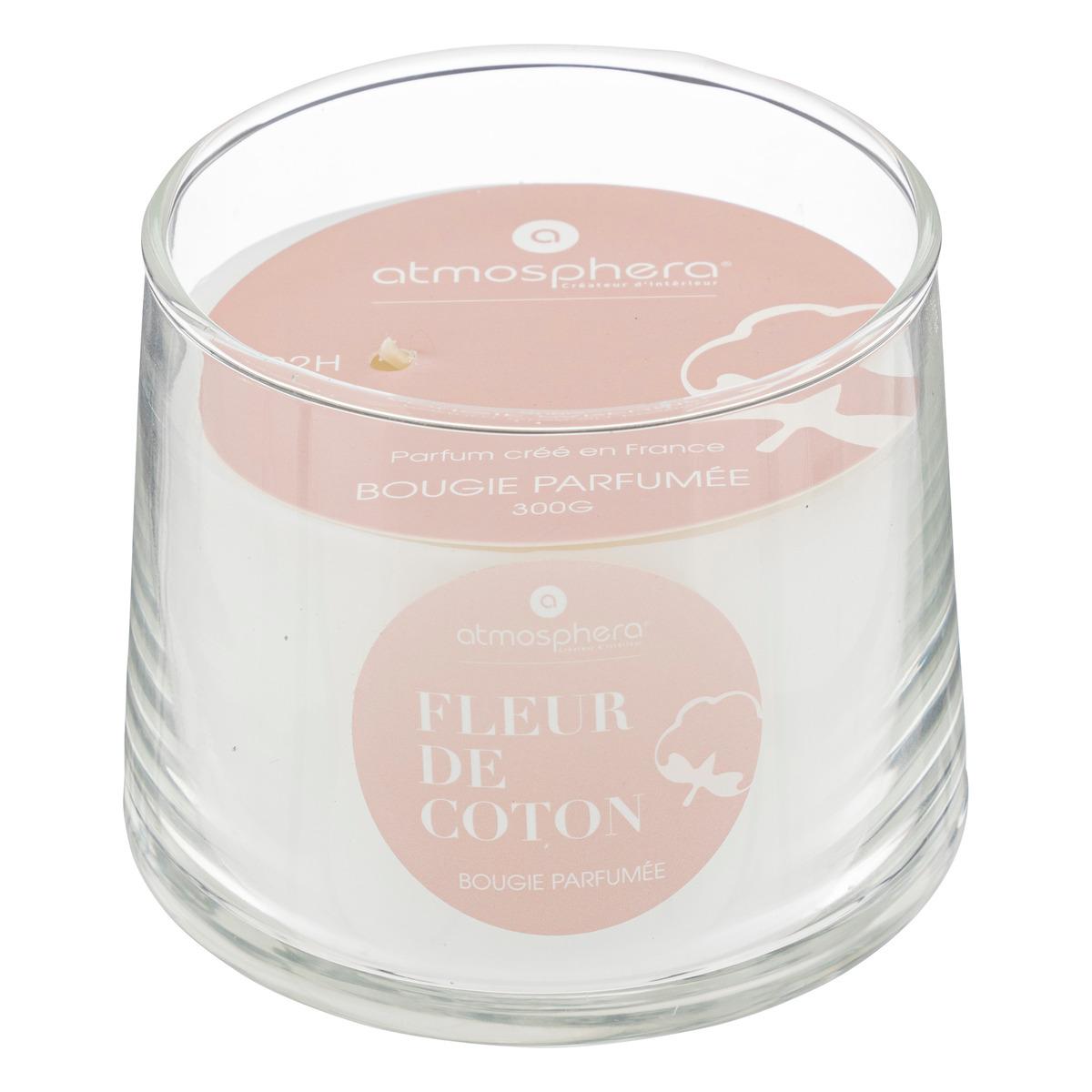 BOUGIE PARFUMEE VERRE IZOR FLEUR DE COTON 300G