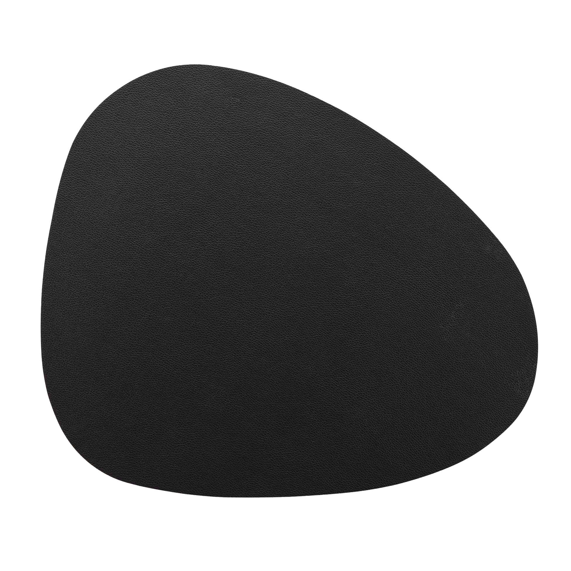 SET TABLE 37X45CM IMITATION CUIR GALITA NOIR