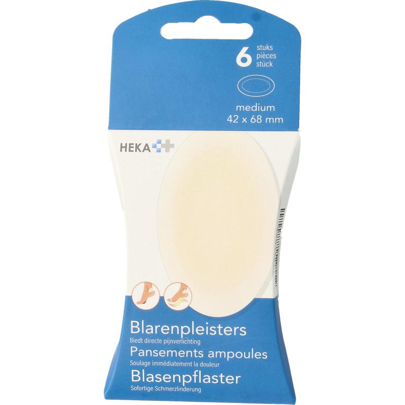 Heka Blarenpleisters Medium 42 X 68 Mm (6 stuks)