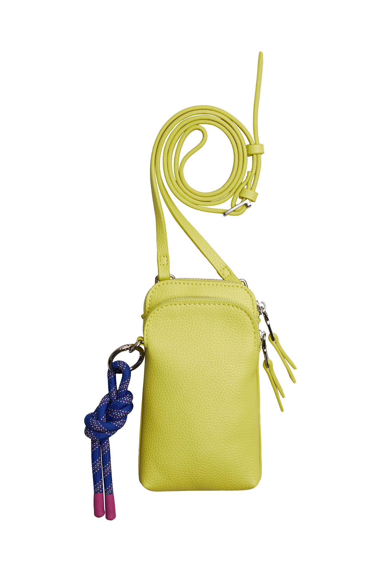 Bolsa para celular com efeito de couro - Amarela
