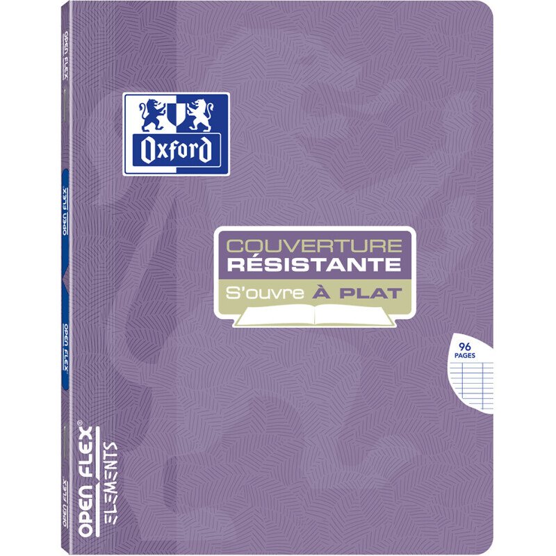 Cahier openflex elements agrafe 170x220 96p endosse seyes 96pages assorti