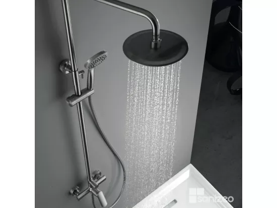 Colonne de Douche anti-calcaire Nickel Brossé IMEX URAL BDG040/NQ