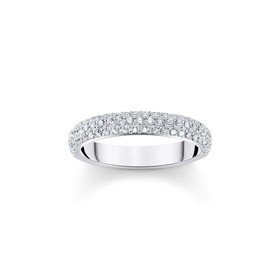 Thomas Sabo Sparkling White Ring mit weissem Zirkonia-Pavé Silber