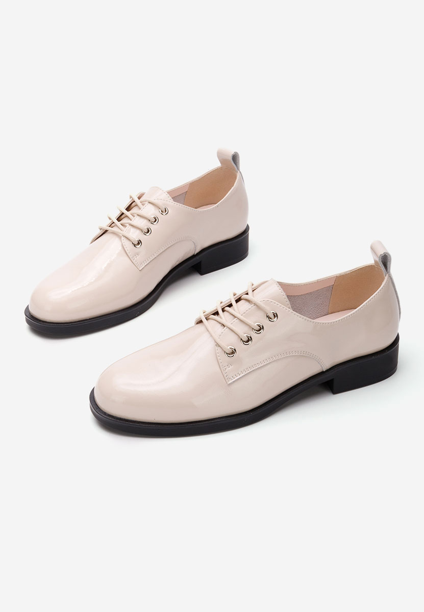 Chaussures derby en cuir beige Camiria